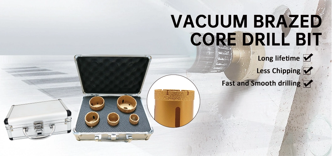 M14 Thread with Drill Guider Vacuum Brazed Diamond Core Drill Bit Tile Hole Saw for Porcelain Ceramic Marble Drilling
