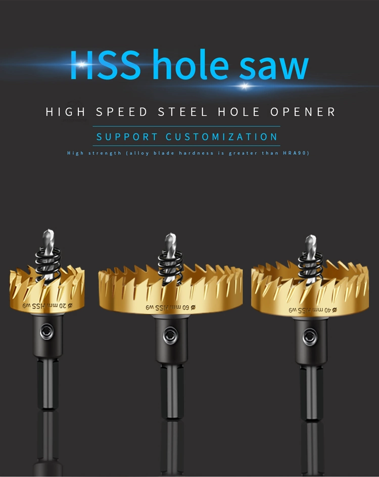 High Speed Steel HSS Hole Saw for Stainless Steel Pipe Metal Tube