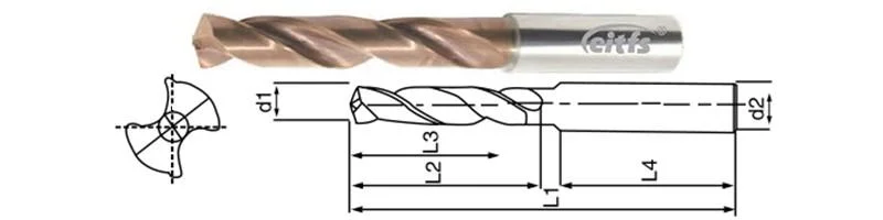 Factory Direct Supply Coated Solid Carbide Drill Bit Pilot for Stainless Steel