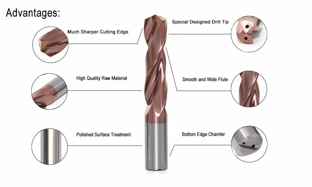 Made in China Solid Carbide Coated Pilot Drill for Metal Processing