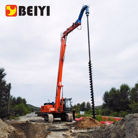 Construction Machinery Parts Auger Drill Hole Pilot Excavator Mounted Earth Hole Drilling Machine