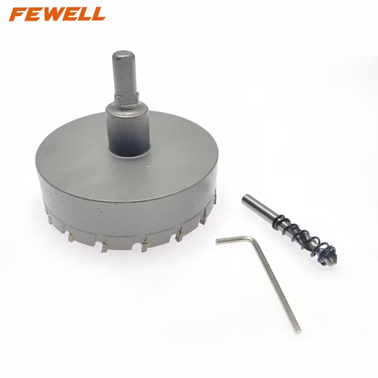 High Quality Triangular Handle Tungsten Carbide Tct Alloy Hole Saw Diameter 90mm for Metal Stainless Steel Wood Drilling